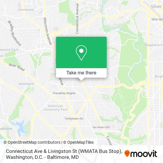 Connecticut Ave & Livingston St (WMATA Bus Stop) map