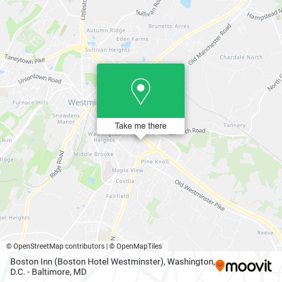 Boston Inn (Boston Hotel Westminster) map