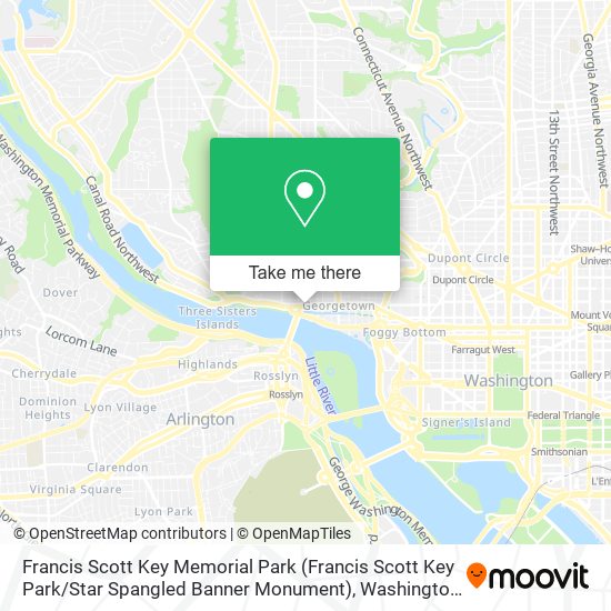 Francis Scott Key Memorial Park (Francis Scott Key Park / Star Spangled Banner Monument) map