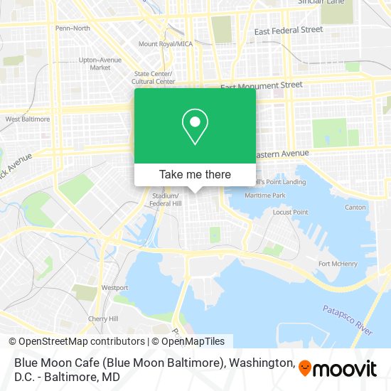 Mapa de Blue Moon Cafe (Blue Moon Baltimore)