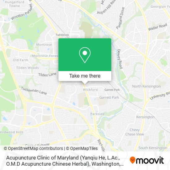 Acupuncture Clinic of Maryland (Yanqiu He, L.Ac., O.M.D Acupuncture Chinese Herbal) map