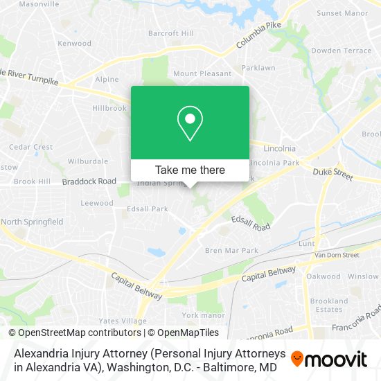 Alexandria Injury Attorney (Personal Injury Attorneys in Alexandria VA) map