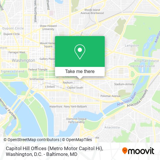 Mapa de Capitol Hill Offices (Metro Motor Capitol Hi)