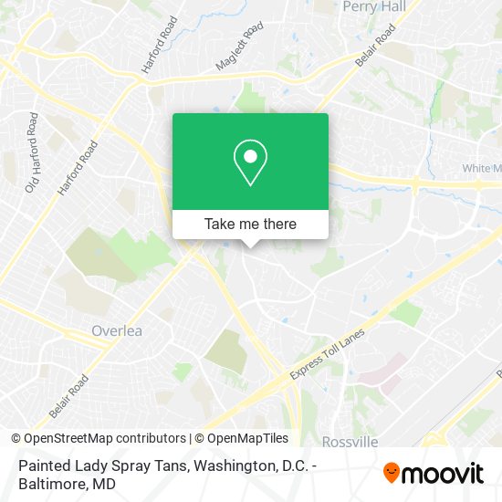 Painted Lady Spray Tans map