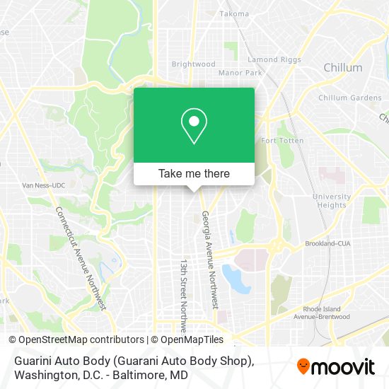 Mapa de Guarini Auto Body (Guarani Auto Body Shop)