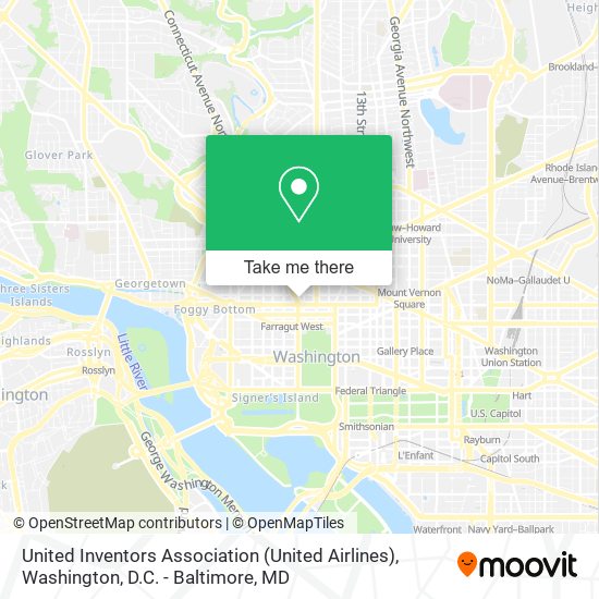 Mapa de United Inventors Association (United Airlines)