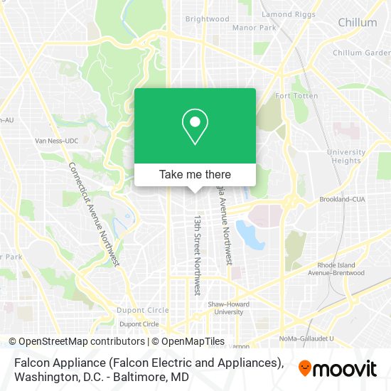 Mapa de Falcon Appliance (Falcon Electric and Appliances)