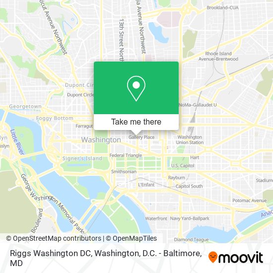 Mapa de Riggs Washington DC