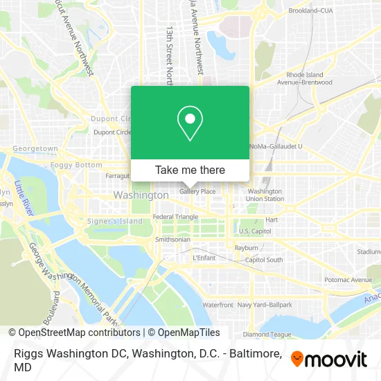 Riggs Washington DC map