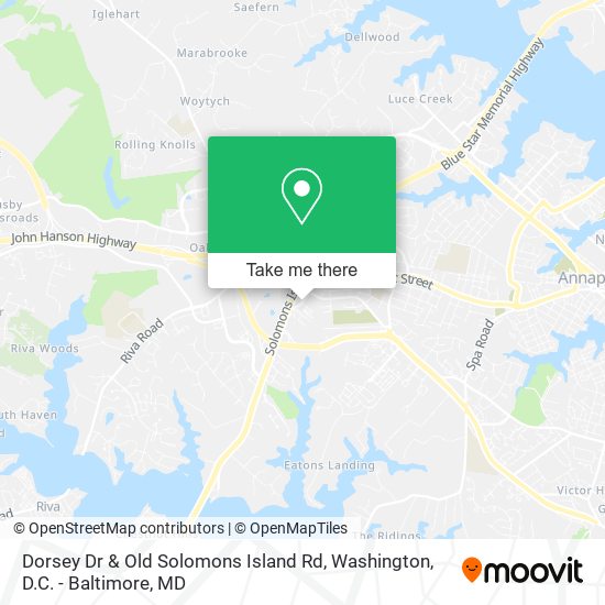 Dorsey Dr & Old Solomons Island Rd map