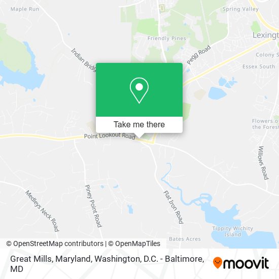 Great Mills, Maryland map