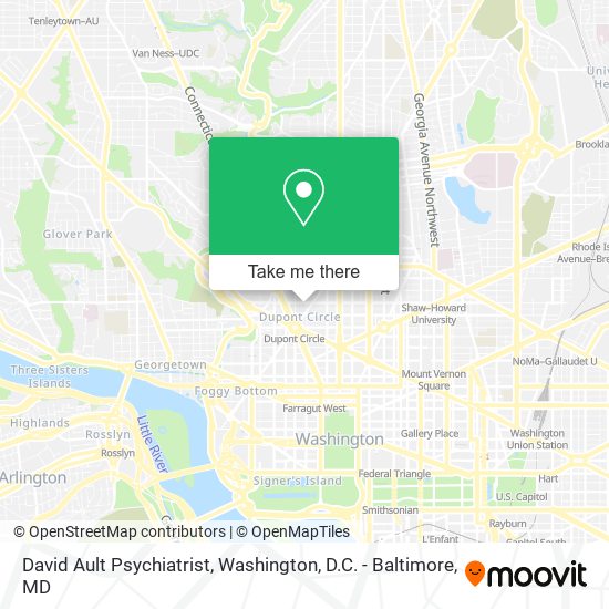 Mapa de David Ault Psychiatrist