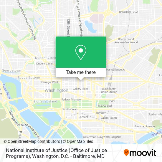Mapa de National Institute of Justice (Office of Justice Programs)