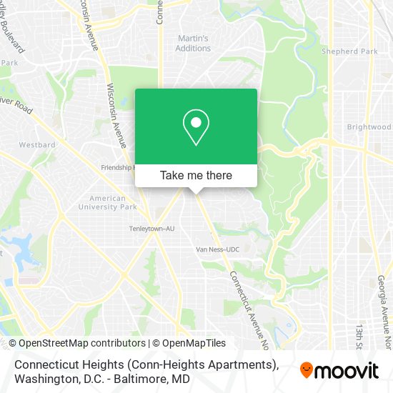 Mapa de Connecticut Heights (Conn-Heights Apartments)
