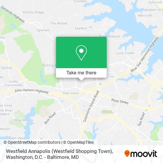 Mapa de Westfield Annapolis (Westfield Shopping Town)