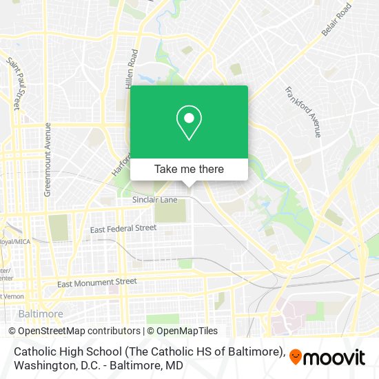 Mapa de Catholic High School (The Catholic HS of Baltimore)