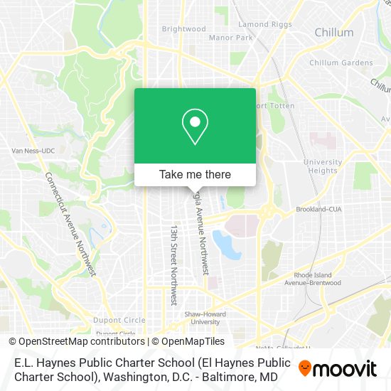 Mapa de E.L. Haynes Public Charter School