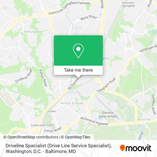 Driveline Specialist (Drive Line Service Specialist) map