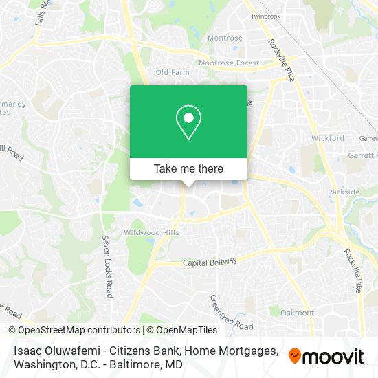 Mapa de Isaac Oluwafemi - Citizens Bank, Home Mortgages
