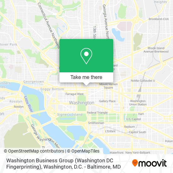 Washington Business Group (Washington DC Fingerprinting) map