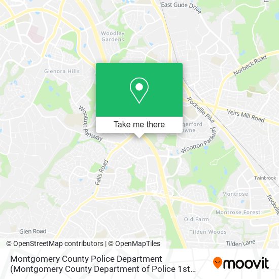 Montgomery County Police Department (Montgomery County Department of Police 1st District Rockville) map
