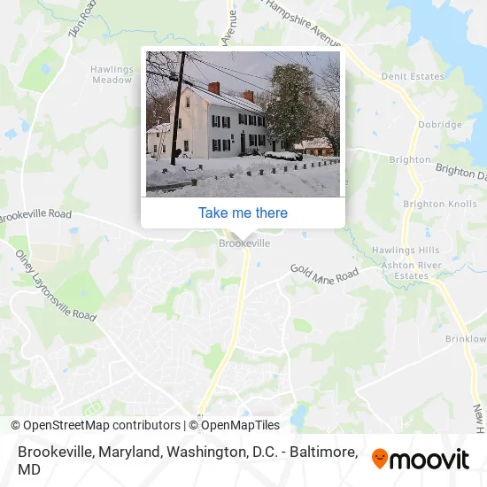 Brookeville, Maryland map