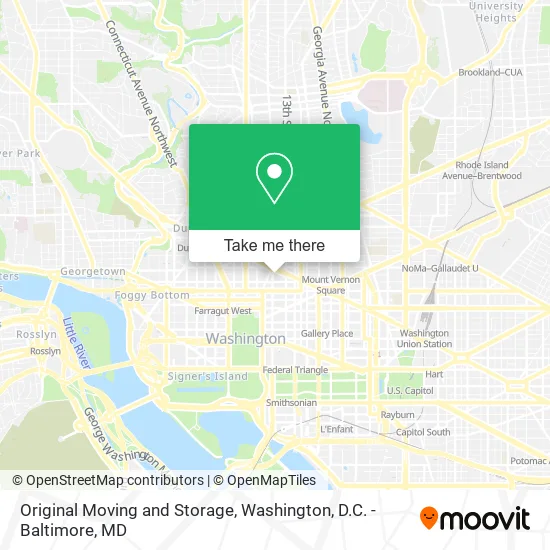 Original Moving and Storage map