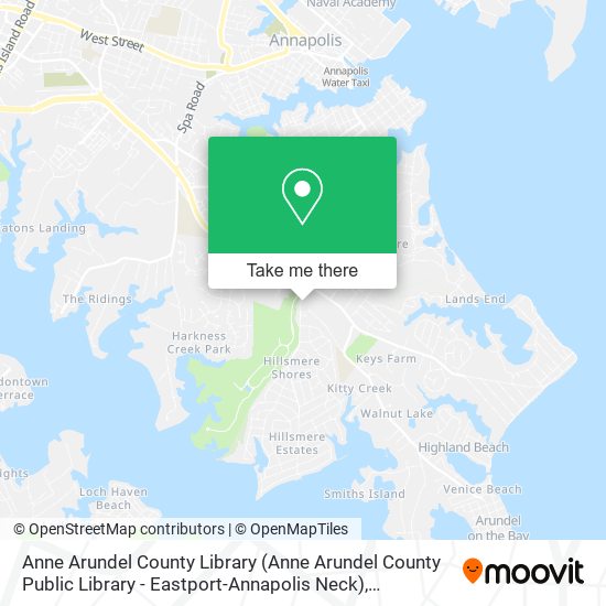 Mapa de Anne Arundel County Library (Anne Arundel County Public Library - Eastport-Annapolis Neck)