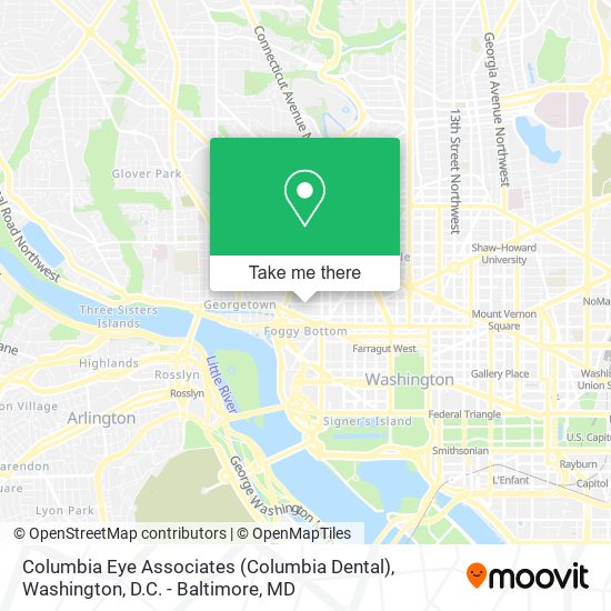 Mapa de Columbia Eye Associates (Columbia Dental)