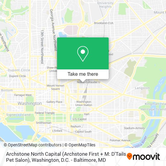 Mapa de Archstone North Capital (Archstone First + M: D'Tails Pet Salon)