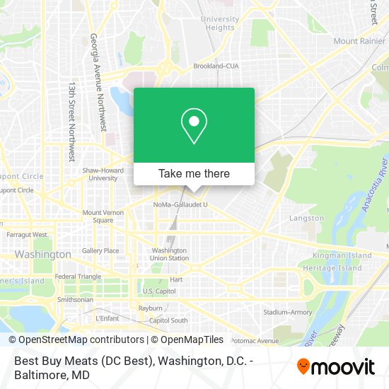 Mapa de Best Buy Meats (DC Best)