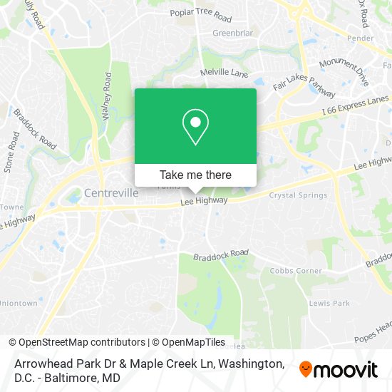 Arrowhead Park Dr & Maple Creek Ln map