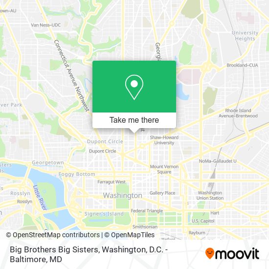 Big Brothers Big Sisters map