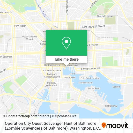 Operation City Quest Scavenger Hunt of Baltimore (Zombie Scavengers of Baltimore) map