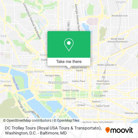 DC Trolley Tours (Royal USA Tours & Transportato) map