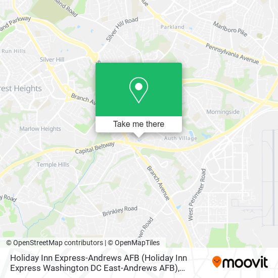 Mapa de Holiday Inn Express-Andrews AFB (Holiday Inn Express Washington DC East-Andrews AFB)