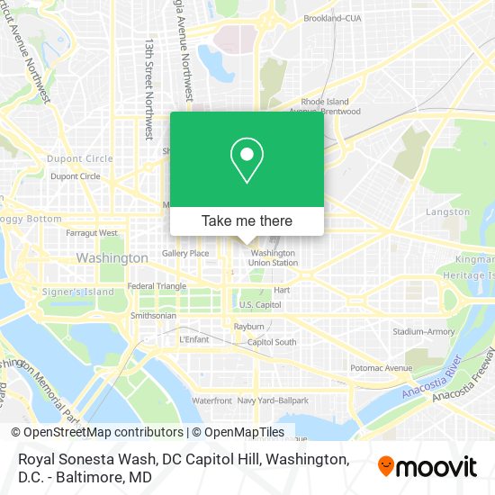 Royal Sonesta Wash, DC Capitol Hill map