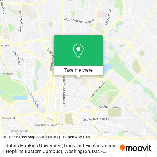 Johns Hopkins University (Track and Field at Johns Hopkins Eastern Campus) map