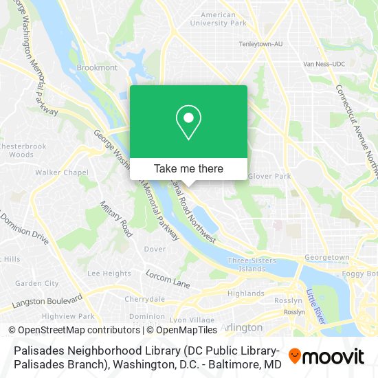 Palisades Neighborhood Library (DC Public Library-Palisades Branch) map