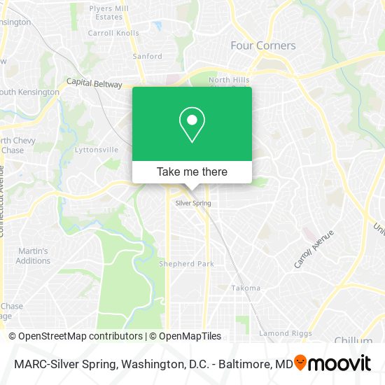 MARC-Silver Spring map