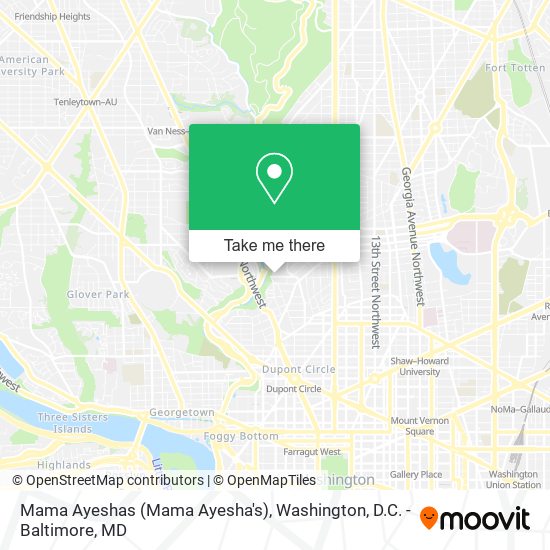 Mapa de Mama Ayeshas (Mama Ayesha's)