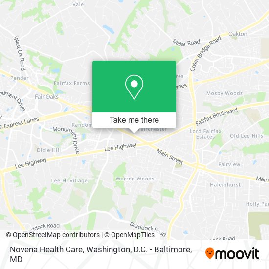 Mapa de Novena Health Care