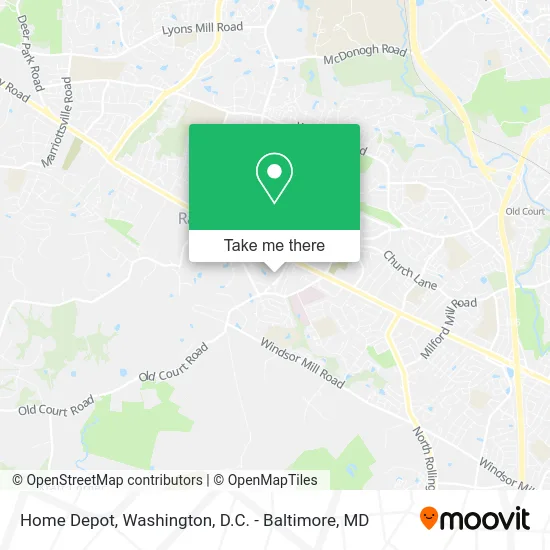 Home Depot map