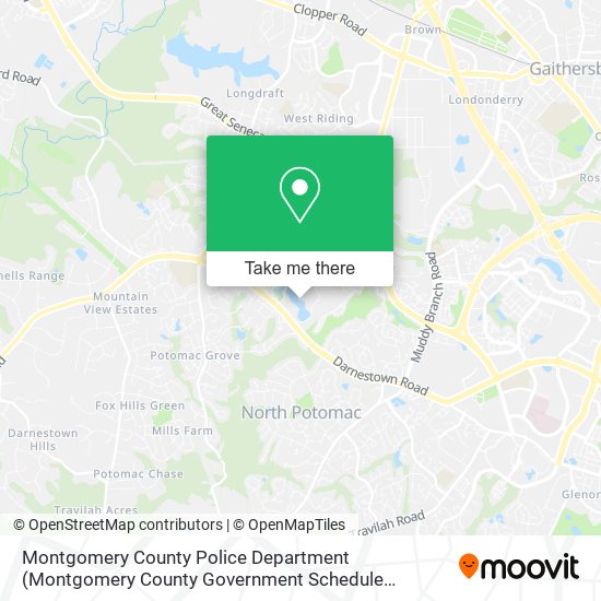 Mapa de Montgomery County Police Department (Montgomery County Government Schedule Inspection)