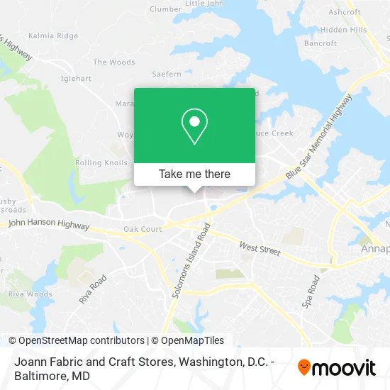Mapa de Joann Fabric and Craft Stores