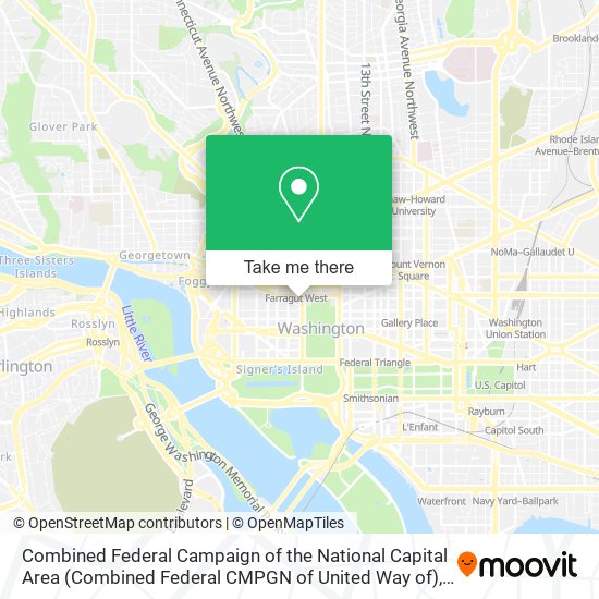 Combined Federal Campaign of the National Capital Area (Combined Federal CMPGN of United Way of) map