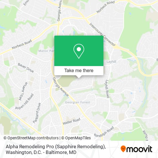 Mapa de Alpha Remodeling Pro (Sapphire Remodeling)