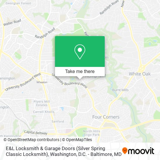 Mapa de E&L Locksmith & Garage Doors (Silver Spring Classic Locksmith)