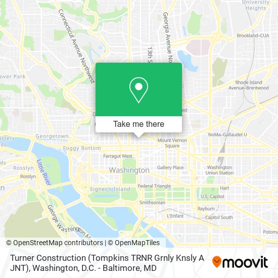 Turner Construction (Tompkins TRNR Grnly Knsly A JNT) map