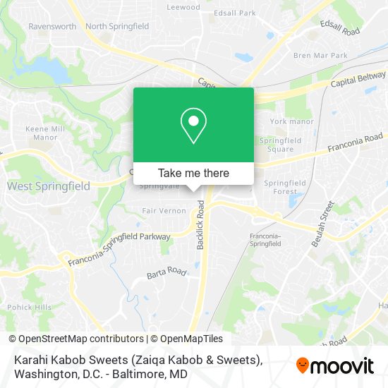 Mapa de Karahi Kabob Sweets (Zaiqa Kabob & Sweets)